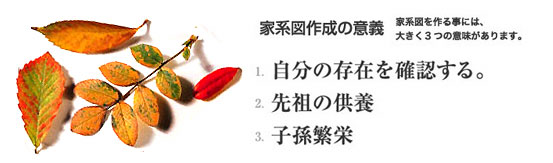 自分の存在を確認する。先祖の共養。子孫繁栄。