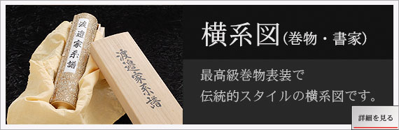 本格家系図　横系図（巻物・書家）