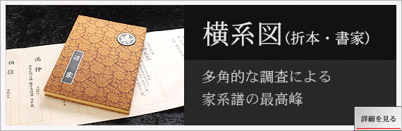 本格家系図　横系図（折本・書家）