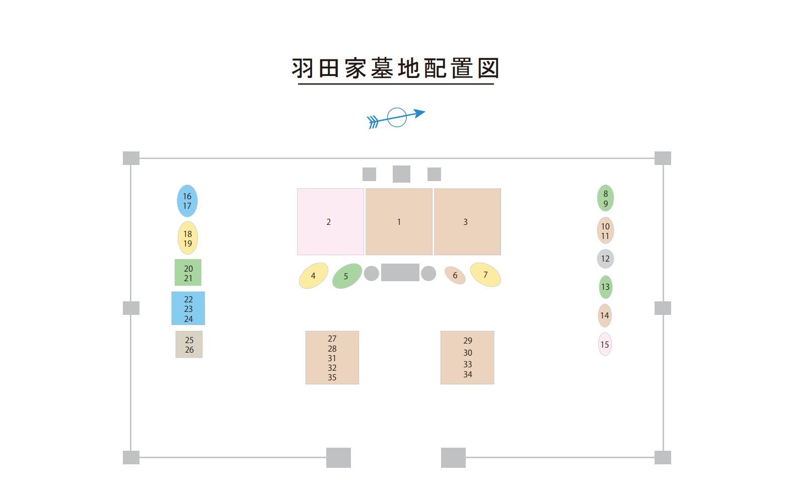 墓地配置図サンプルイメージ